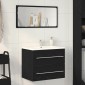 vidaXL Ντουλάπι Νιπτήρα Μπάνιου Μαύρο Δρυς 60x38,5x48 εκ. από Τεχνητό Ξύλο