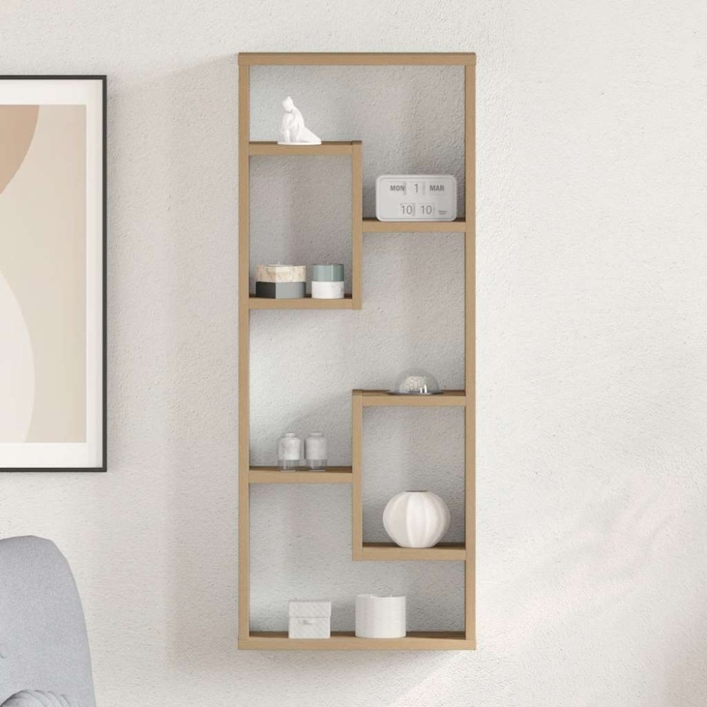 vidaXL Ράφι Τοίχου Χειροποίητο Δρυς 36 x 16 x 90 εκ. από Τεχνητό Ξύλο