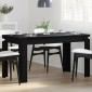 vidaXL Τραπεζαρία Μαύρη Δρυς 140 x 74,5 x 76 εκ. Επεξεργασμένο Ξύλο
