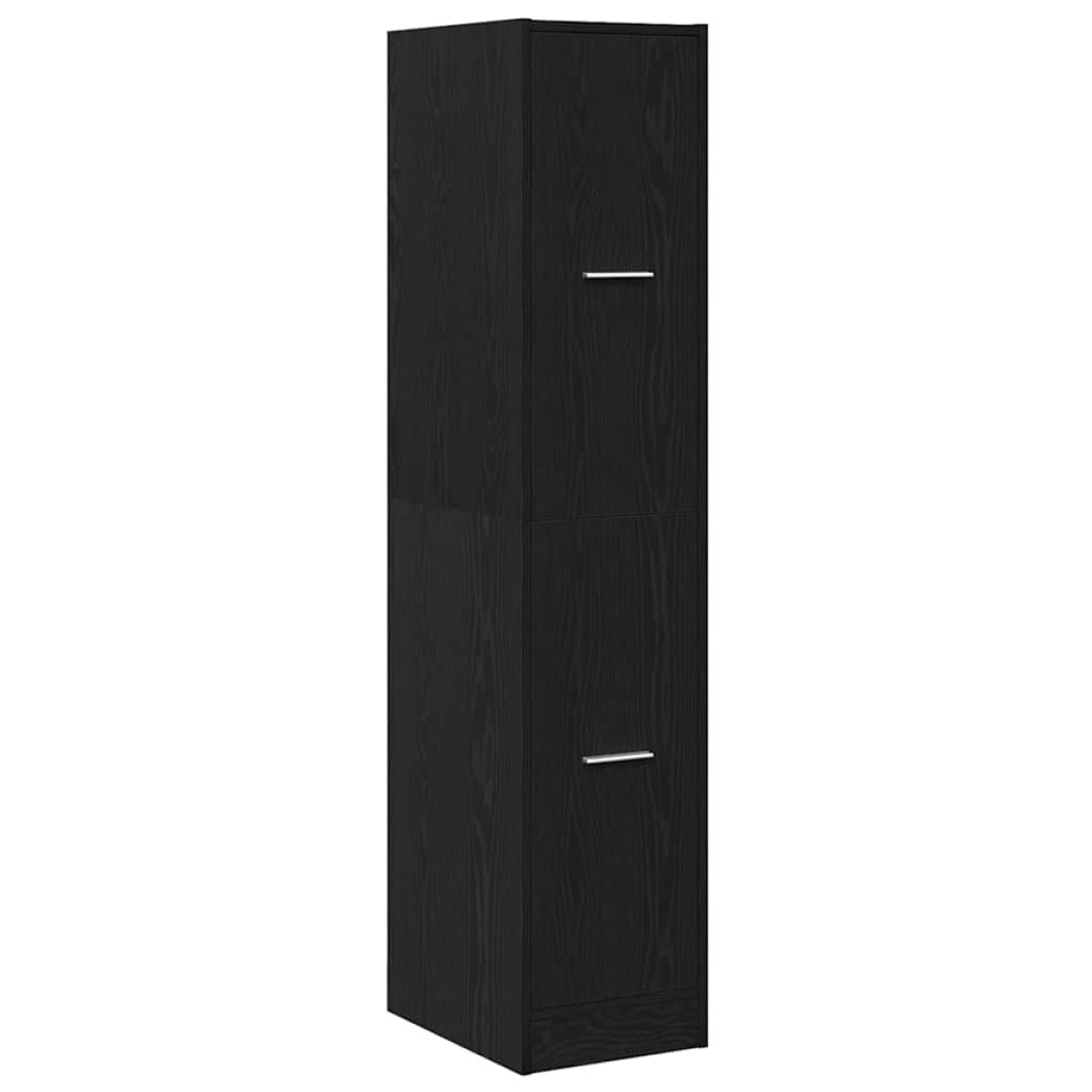 vidaXL Ντουλάπι Φαρμακείου Μαύρο Δρυς 30x41x144,5 εκ. από Τεχνητό Ξύλο