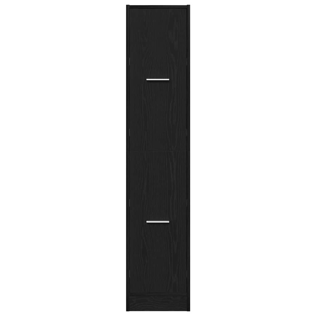 vidaXL Ντουλάπι Φαρμακείου Μαύρο Δρυς 30x41x144,5 εκ. από Τεχνητό Ξύλο