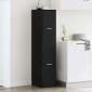 vidaXL Ντουλάπι Φαρμακείου Μαύρο Δρυς 30x41x144,5 εκ. από Τεχνητό Ξύλο
