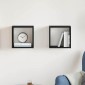 vidaXL Ράφια Τοίχου Κύβοι 2 τεμ. Μαύρο Δρυς 30x15x30 εκ. από Τεχνητό Ξύλο