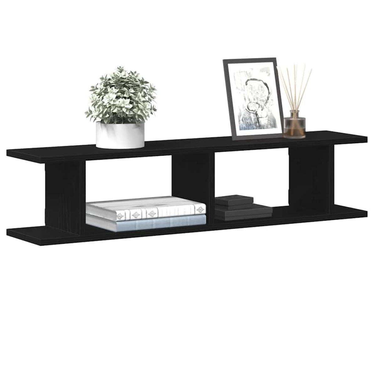 vidaXL Ραφιέρες Τοίχου 2 τεμ. 90x18x20 εκ. Επεξεργασμένο Ξύλο