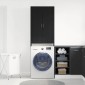 vidaXL Ντουλάπι Πλυντηρίου Ρούχων Μαύρο Δρυς 64x25,5x190 εκ.