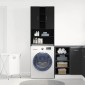 vidaXL Ντουλάπι Πλυντηρίου Ρούχων Μαύρο Δρυς 64x25,5x190 εκ.