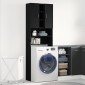 vidaXL Ντουλάπι Πλυντηρίου Ρούχων Μαύρο Δρυς 64x25,5x190 εκ.