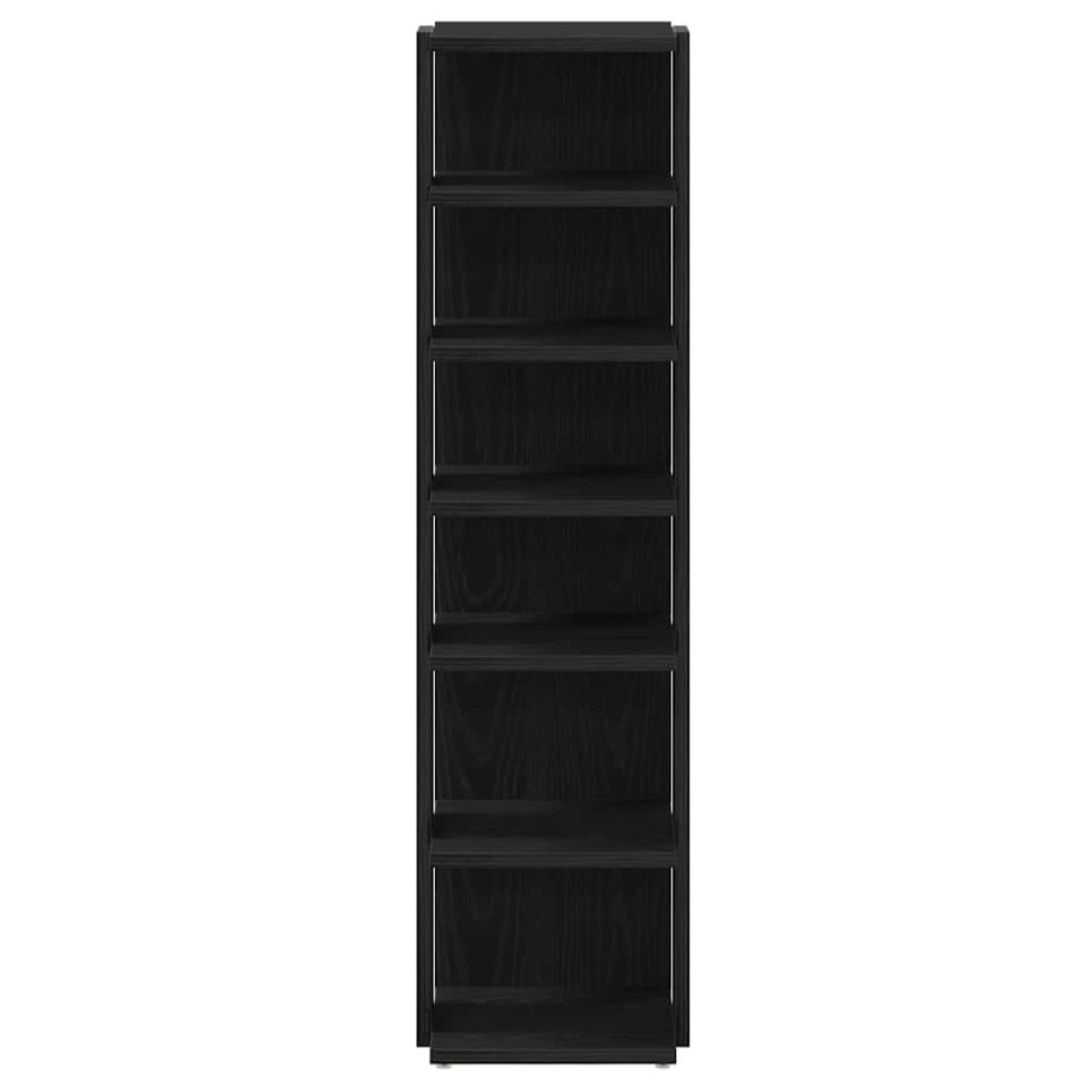 vidaXL Παπουτσοθήκη Μαύρη Δρυς 25x27x102 εκ. από Τεχνητό Ξύλο