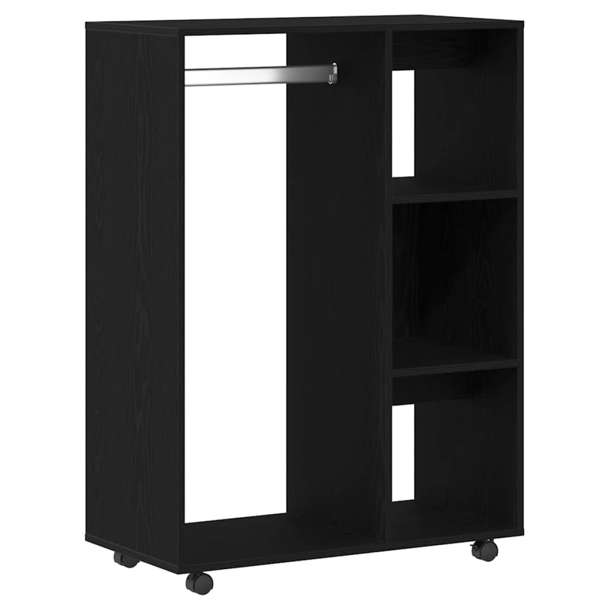 vidaXL Ντουλάπα Μαύρη Δρυς 80x40x110 εκ. από Τεχνητό Ξύλο