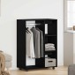 vidaXL Ντουλάπα Μαύρη Δρυς 80x40x110 εκ. από Τεχνητό Ξύλο