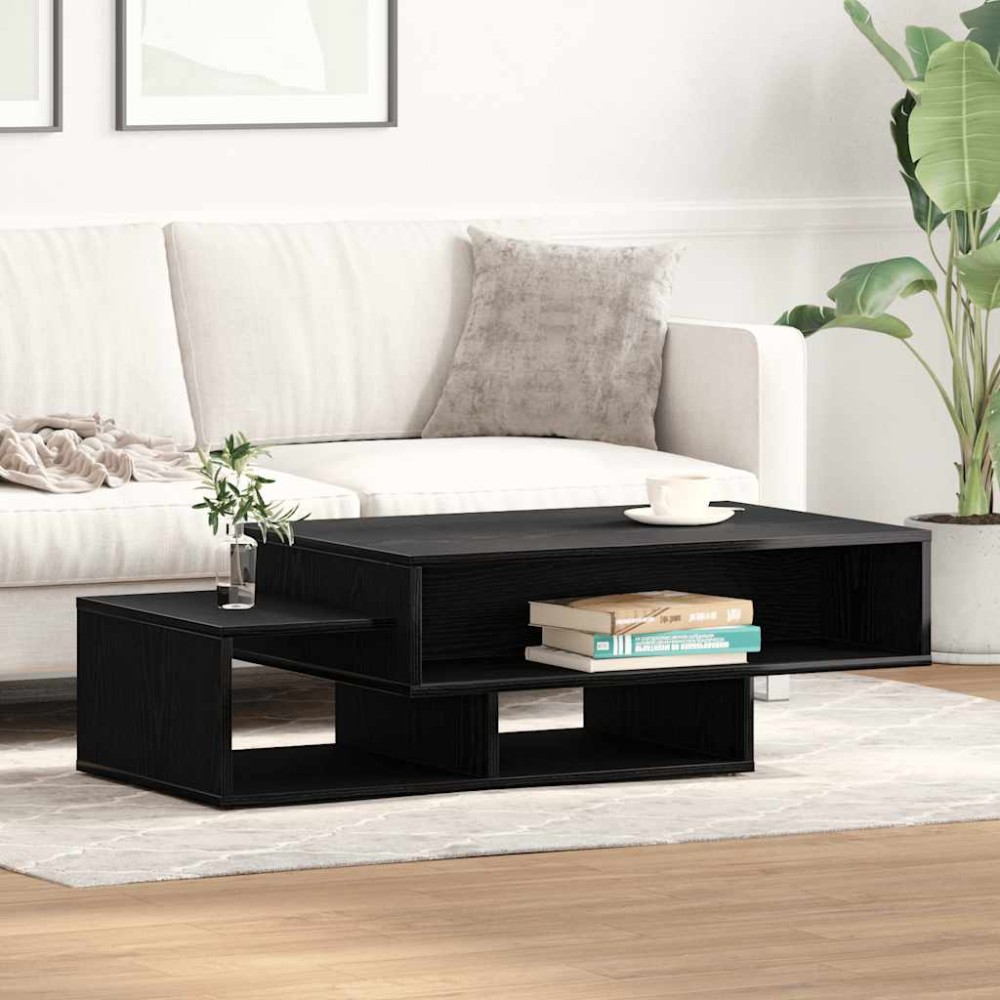 vidaXL Τραπεζάκι Σαλονιού Μαύρο Δρυς 105x55x32 εκ. από Τεχνητό Ξύλο