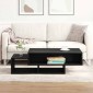 vidaXL Τραπεζάκι Σαλονιού Μαύρο Δρυς 105x55x32 εκ. από Τεχνητό Ξύλο