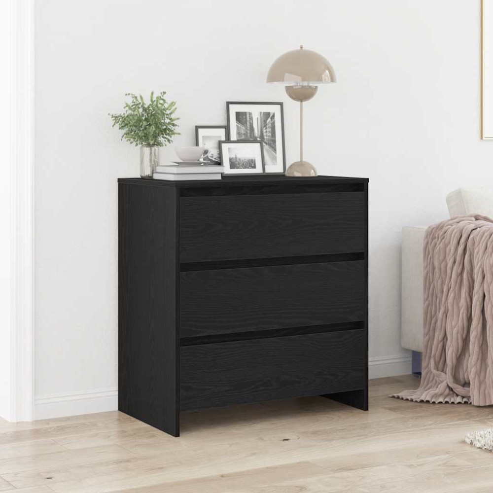 vidaXL Μπουφές Μαύρης Δρυός 70x41x75 εκ. από Τεχνητό Ξύλο