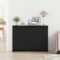 vidaXL Πλαϊνό γραφείο Μαύρο 102 x 29.5 x 75 εκ Επεξεργασμένο ξύλο