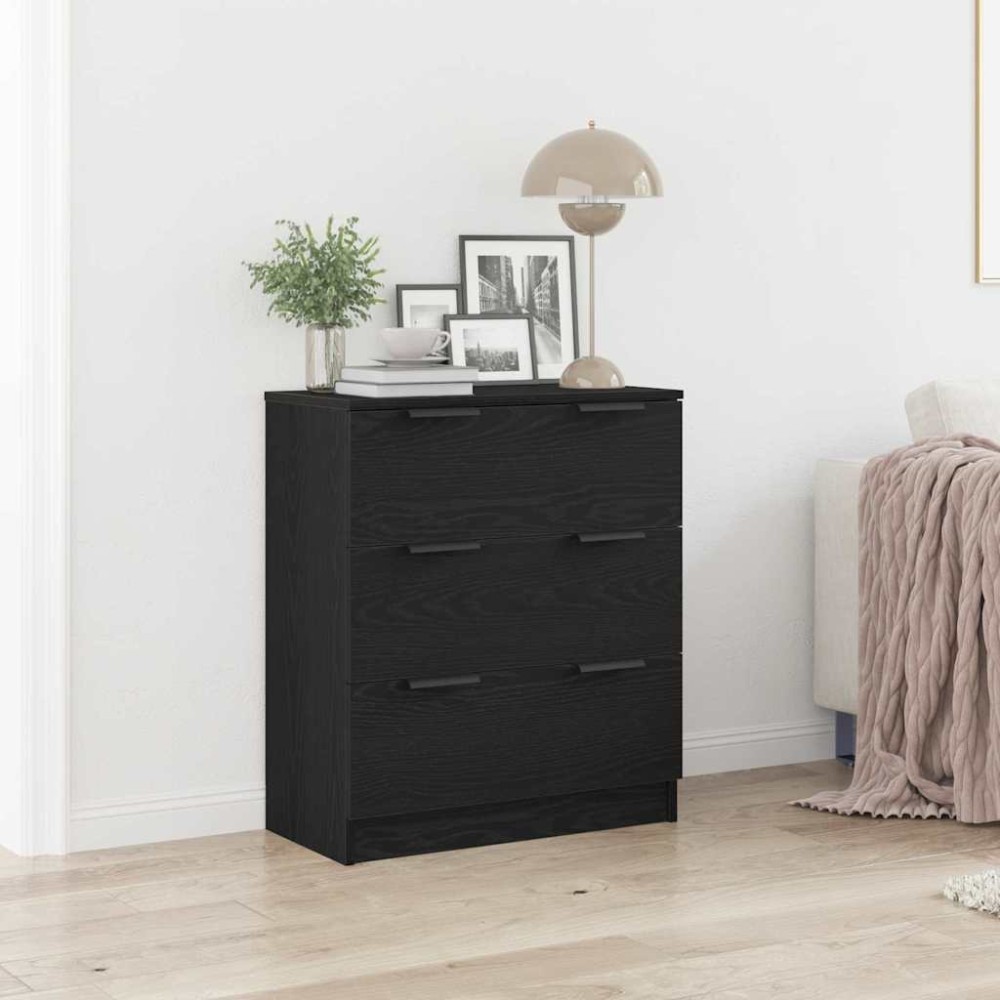 vidaXL Πλαϊνό γραφείο Μαύρη Οξυά 60 x 30 x 70 εκ. Επεξεργασμένο Ξύλο