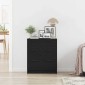 vidaXL Πλαϊνό γραφείο Μαύρη Οξυά 60 x 30 x 70 εκ. Επεξεργασμένο Ξύλο