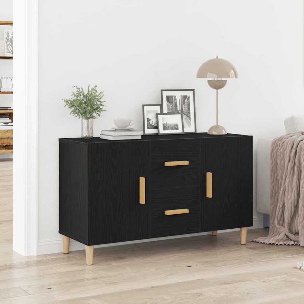 vidaXL Μπουφές Μαύρος Δρυς 100x36x60 εκ. από Τεχνητό Ξύλο
