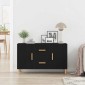 vidaXL Μπουφές Μαύρος Δρυς 100x36x60 εκ. από Τεχνητό Ξύλο
