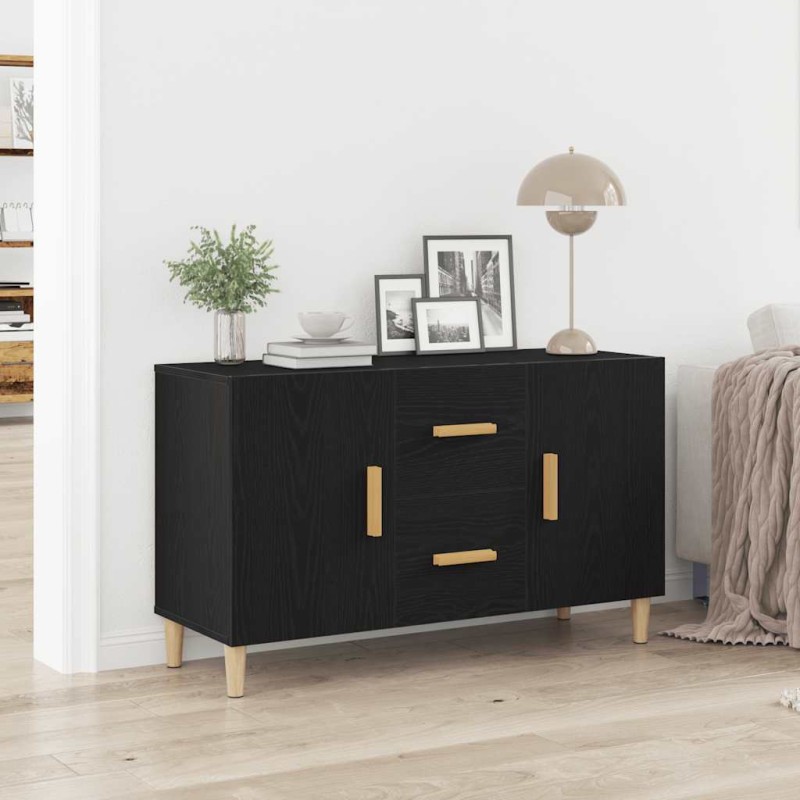 vidaXL Μπουφές Μαύρος Δρυς 100x36x60 εκ. από Τεχνητό Ξύλο