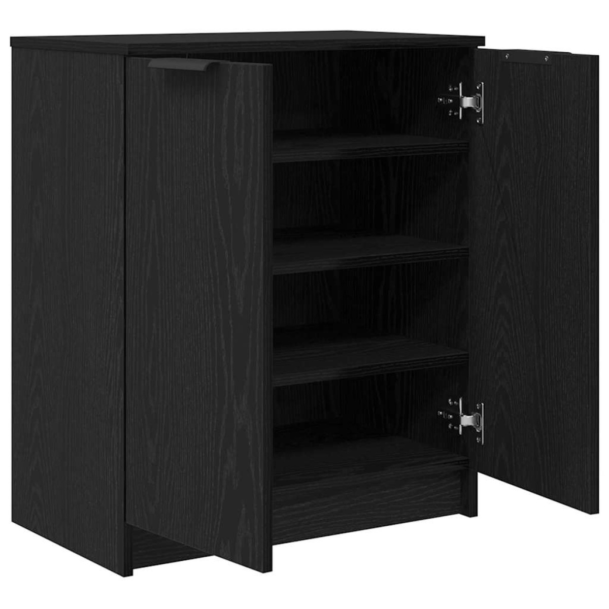 vidaXL Ντουλάπα Παπουτσιών με ράφι Μαύρη Οξυά 59 x 35 x 70 εκ.