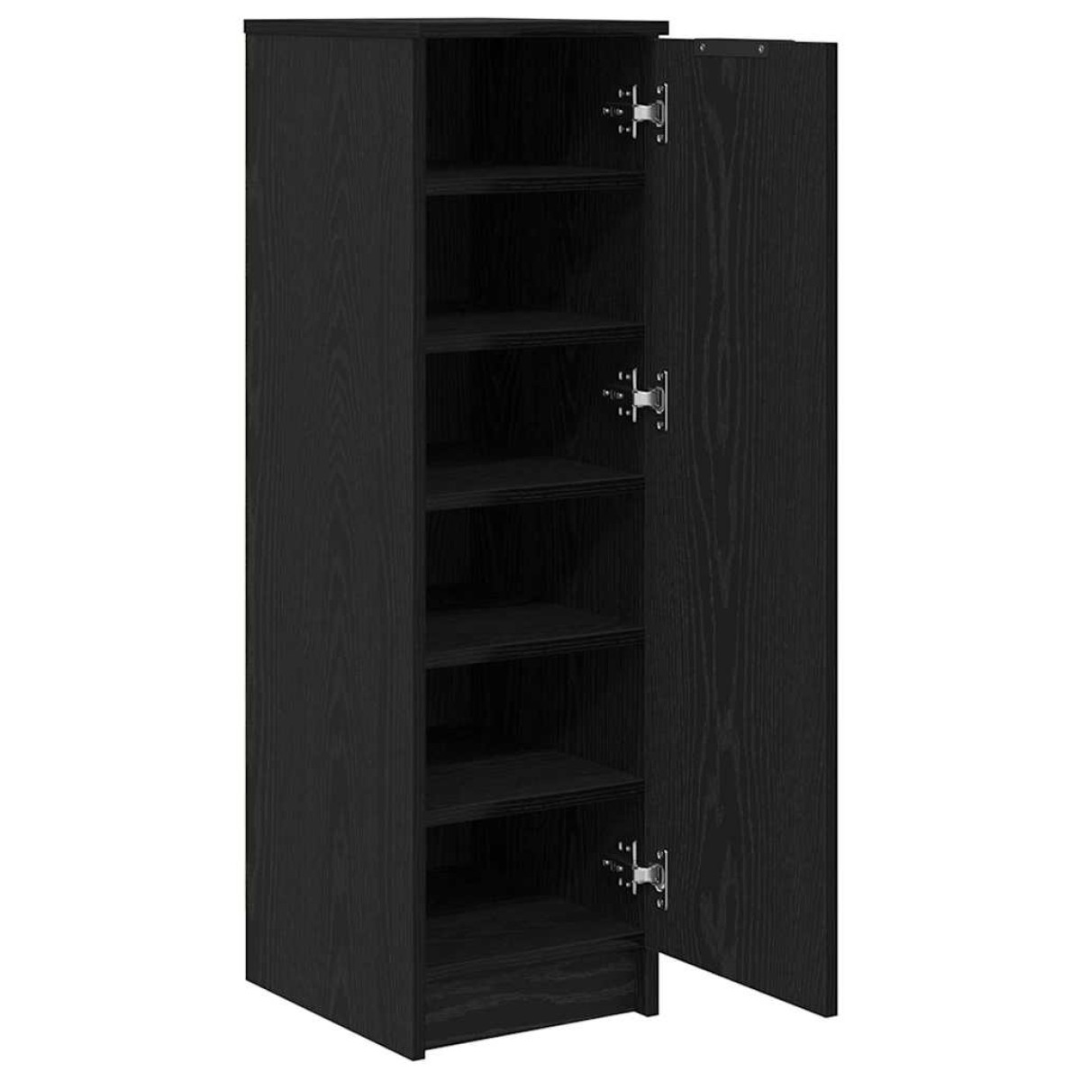 vidaXL Ντουλάπα Παπουτσιών με ράφι Μαύρη Οξυά 29,5 x 35 x 101 εκ.