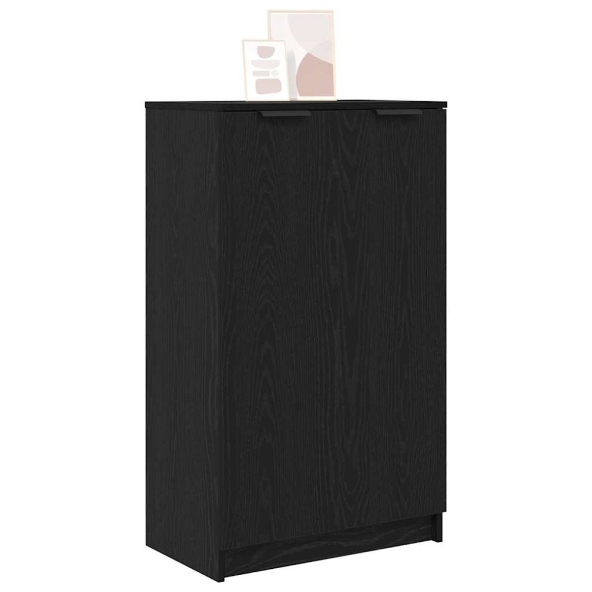 vidaXL Ντουλάπα Παπουτσιών με ράφι Μαύρη Οξυά 59 x 35 x 100 εκ