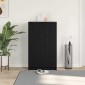 vidaXL Ντουλάπα Παπουτσιών με ράφι Μαύρη Οξυά 59 x 35 x 100 εκ