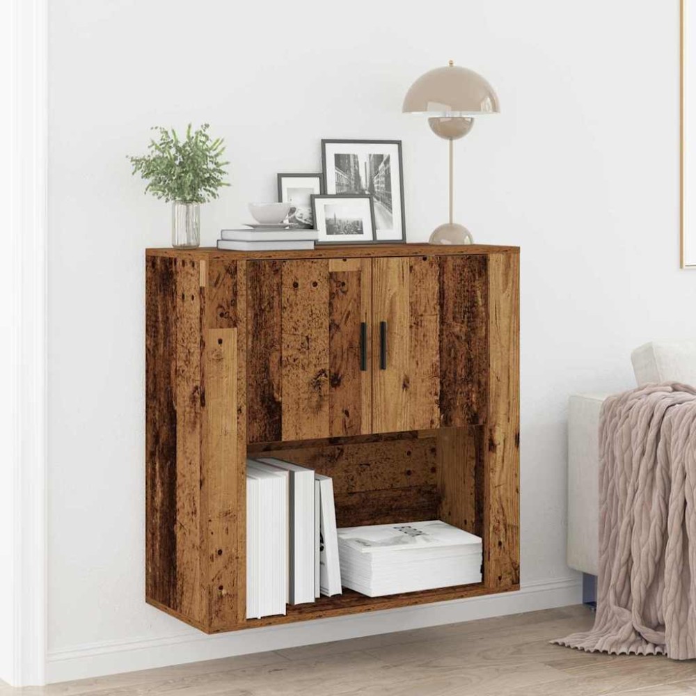 vidaXL Ντουλάπα Τοίχου Παλιό Ξύλο 80 x 33 x 80 εκ. Επεξεργασμένο Ξύλο