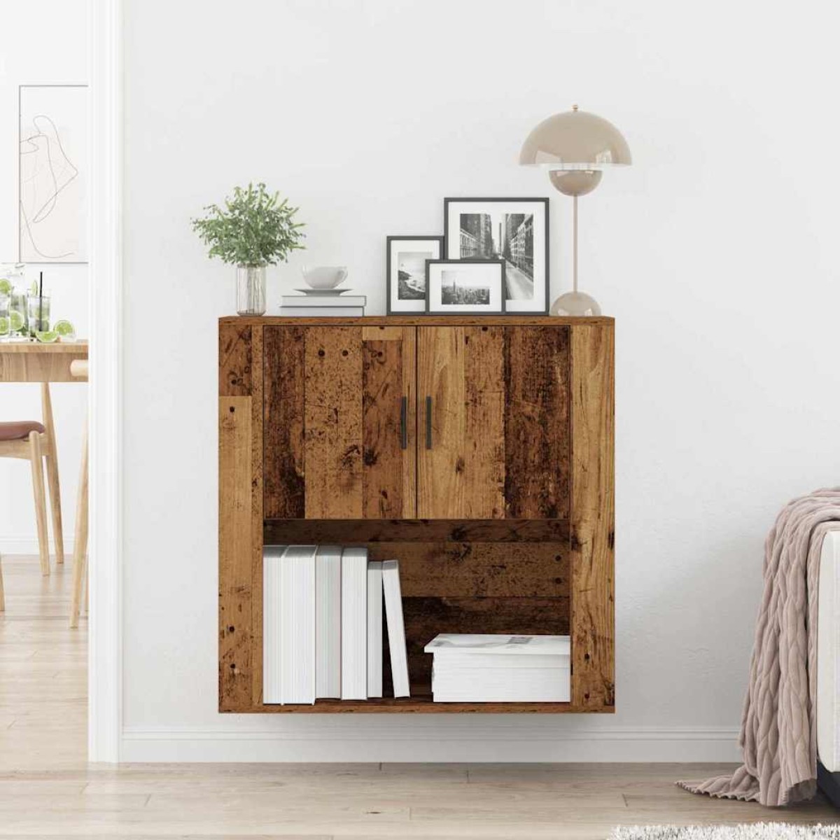 vidaXL Ντουλάπα Τοίχου Παλιό Ξύλο 80 x 33 x 80 εκ. Επεξεργασμένο Ξύλο