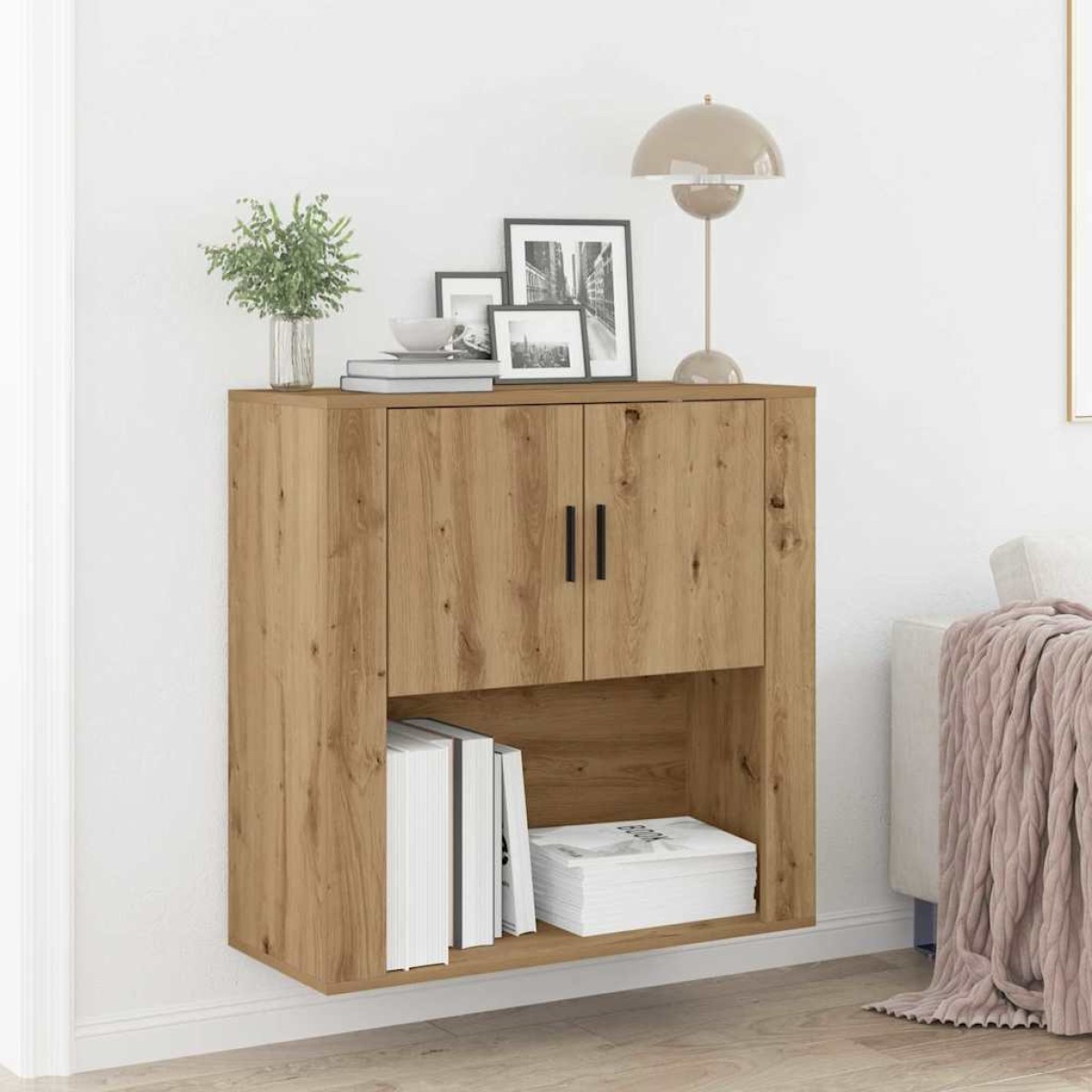 vidaXL Ντουλάπα Τοίχου Artisan Oak 80 x 33 x 80 εκ. Επεξεργασμένο Ξύλο