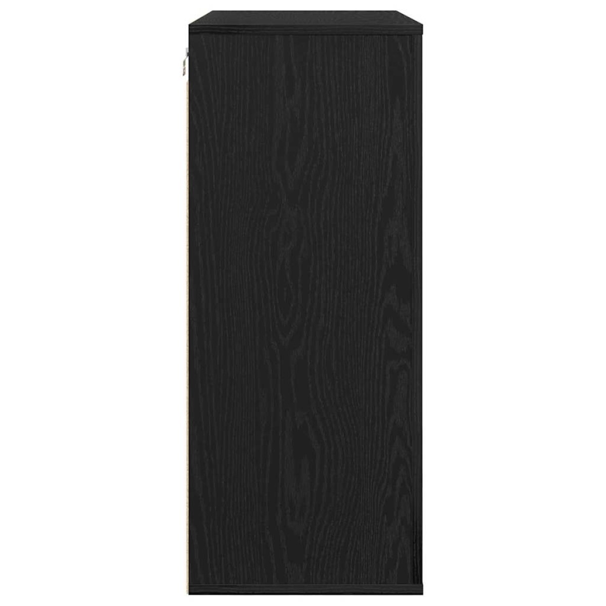 vidaXL Ντουλάπα Τοίχου Μαύρη Οξυά 80 x 33 x 80 εκ. Επεξεργασμένο Ξύλο
