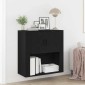 vidaXL Ντουλάπα Τοίχου Μαύρη Οξυά 80 x 33 x 80 εκ. Επεξεργασμένο Ξύλο