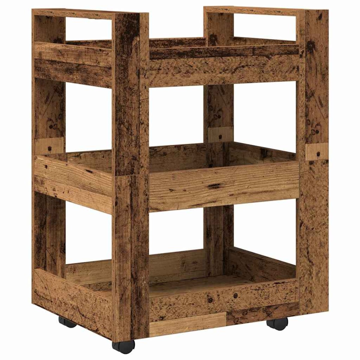 vidaXL Καρότσι Κουζίνας Ξύλο δρυός 60 x 45 x 80 εκ Επεξεργασμένο Ξύλο