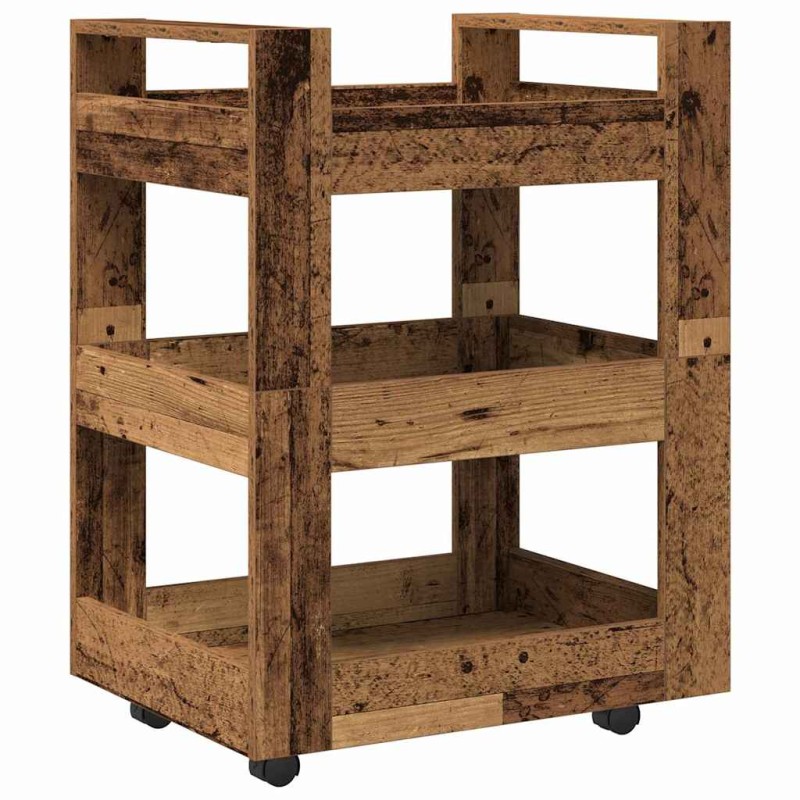vidaXL Καρότσι Κουζίνας Ξύλο δρυός 60 x 45 x 80 εκ Επεξεργασμένο Ξύλο