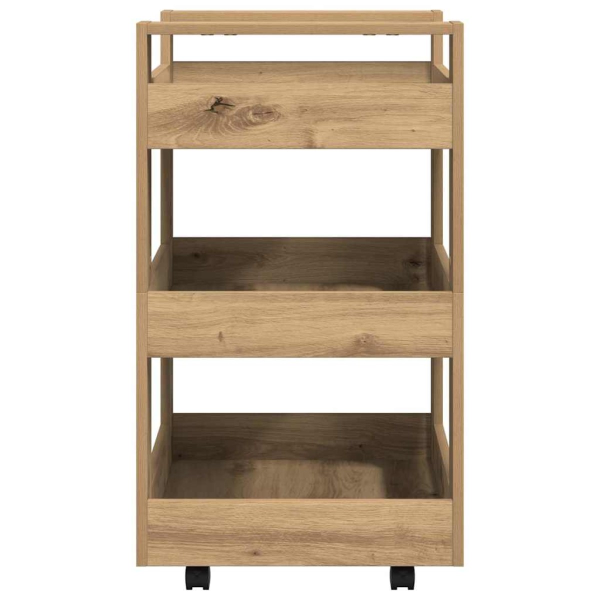vidaXL Καρότσι Κουζίνας Artisan Oak 60 x 45 x 80 εκ Επεξεργασμένο Ξύλο