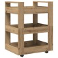vidaXL Καρότσι Κουζίνας Artisan Oak 60 x 45 x 80 εκ Επεξεργασμένο Ξύλο