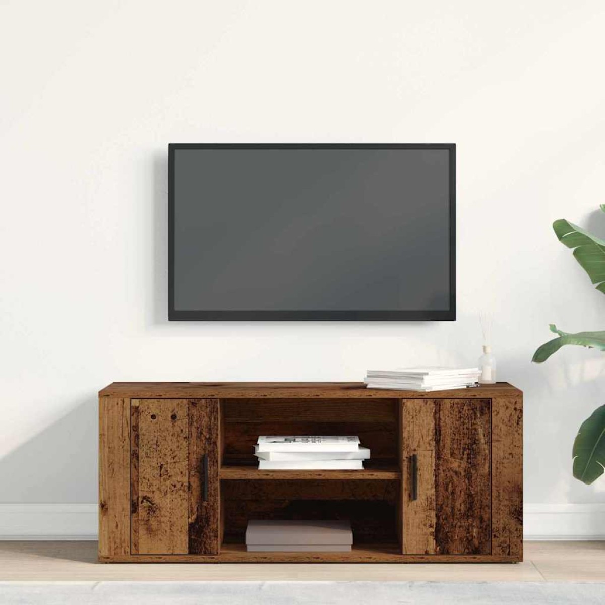 vidaXL Ντουλάπι TV 100 x 35 x 40 εκ Παλαιό ξύλο Επεξεργασμένο ξύλο
