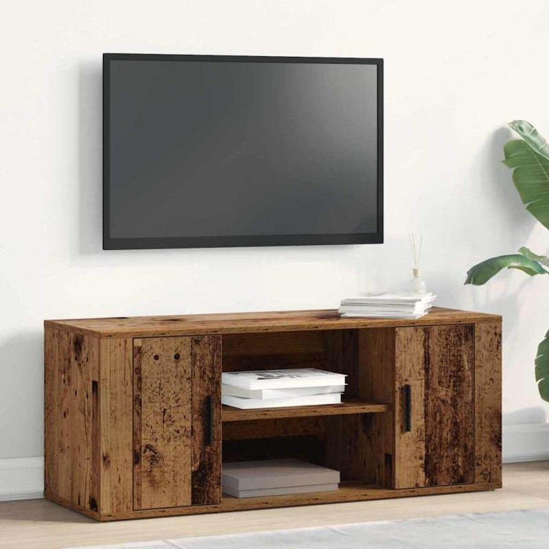 vidaXL Ντουλάπι TV 100 x 35 x 40 εκ Παλαιό ξύλο Επεξεργασμένο ξύλο
