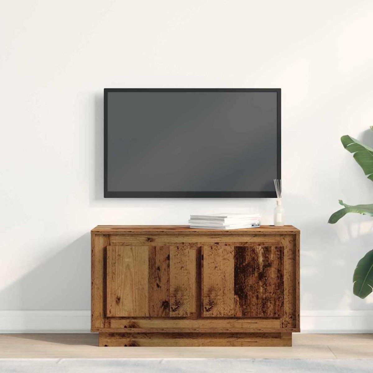 vidaXL Ντουλάπι TV 80 x 35 x 45 cm Παλαιό ξύλο Επεξεργασμένο ξύλο
