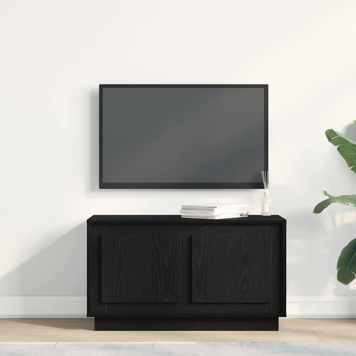 vidaXL Ντουλάπι TV 80 x 35 x 45 cm Μαύρη δρυς Επεξεργασμένο ξύλο