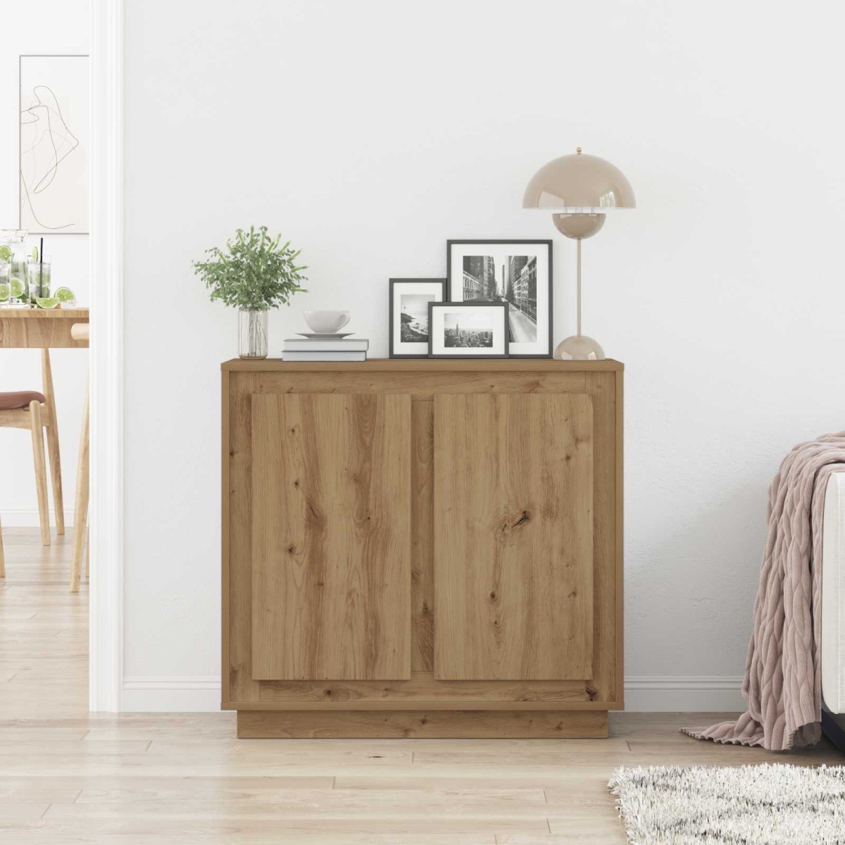 vidaXL Πλαϊνό γραφείο Artisan Oak 80 x 40 x 75 εκ. Επεξεργασμένο Ξύλο