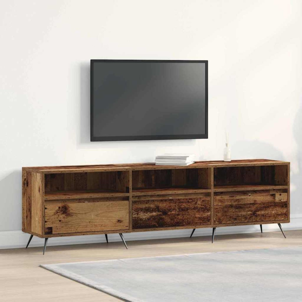 vidaXL Ντουλάπι TV 150 x 30 x 44,5 εκ. Παλαιό ξύλο Επεξεργασμένο ξύλο