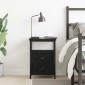 vidaXL Κομοδίνο Μαύρο Δρυς 34x35,5x50 εκ. από Τεχνητό Ξύλο