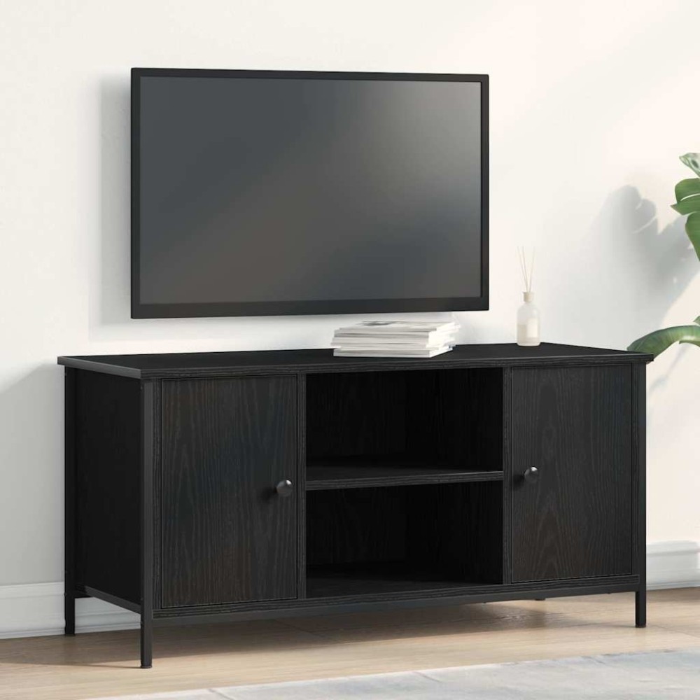 vidaXL Ντουλάπι TV 100 x 40 x 50 cm Μαύρη δρυς Επεξεργασμένο ξύλο