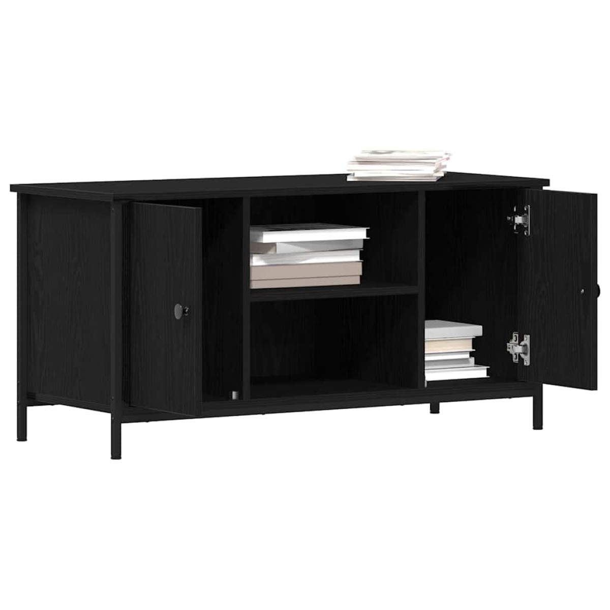 vidaXL Ντουλάπι TV 100 x 40 x 50 cm Μαύρη δρυς Επεξεργασμένο ξύλο