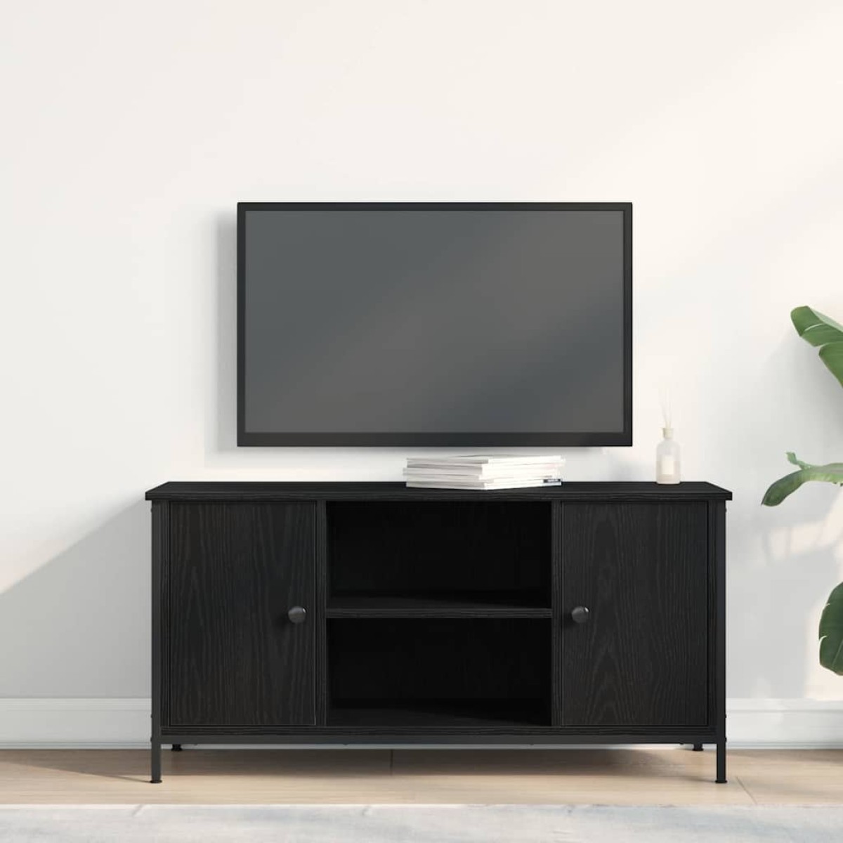 vidaXL Ντουλάπι TV 100 x 40 x 50 cm Μαύρη δρυς Επεξεργασμένο ξύλο