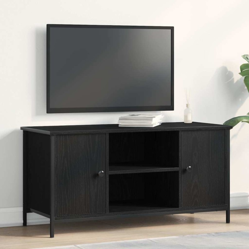 vidaXL Ντουλάπι TV 100 x 40 x 50 cm Μαύρη δρυς Επεξεργασμένο ξύλο