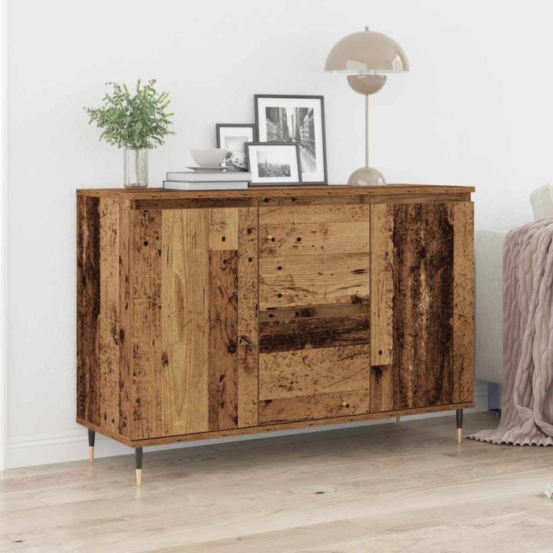 vidaXL Πλαϊνό γραφείο Παλιό ξύλο 101,5 x 35 x 70 εκ Επεξεργασμένο Ξύλο