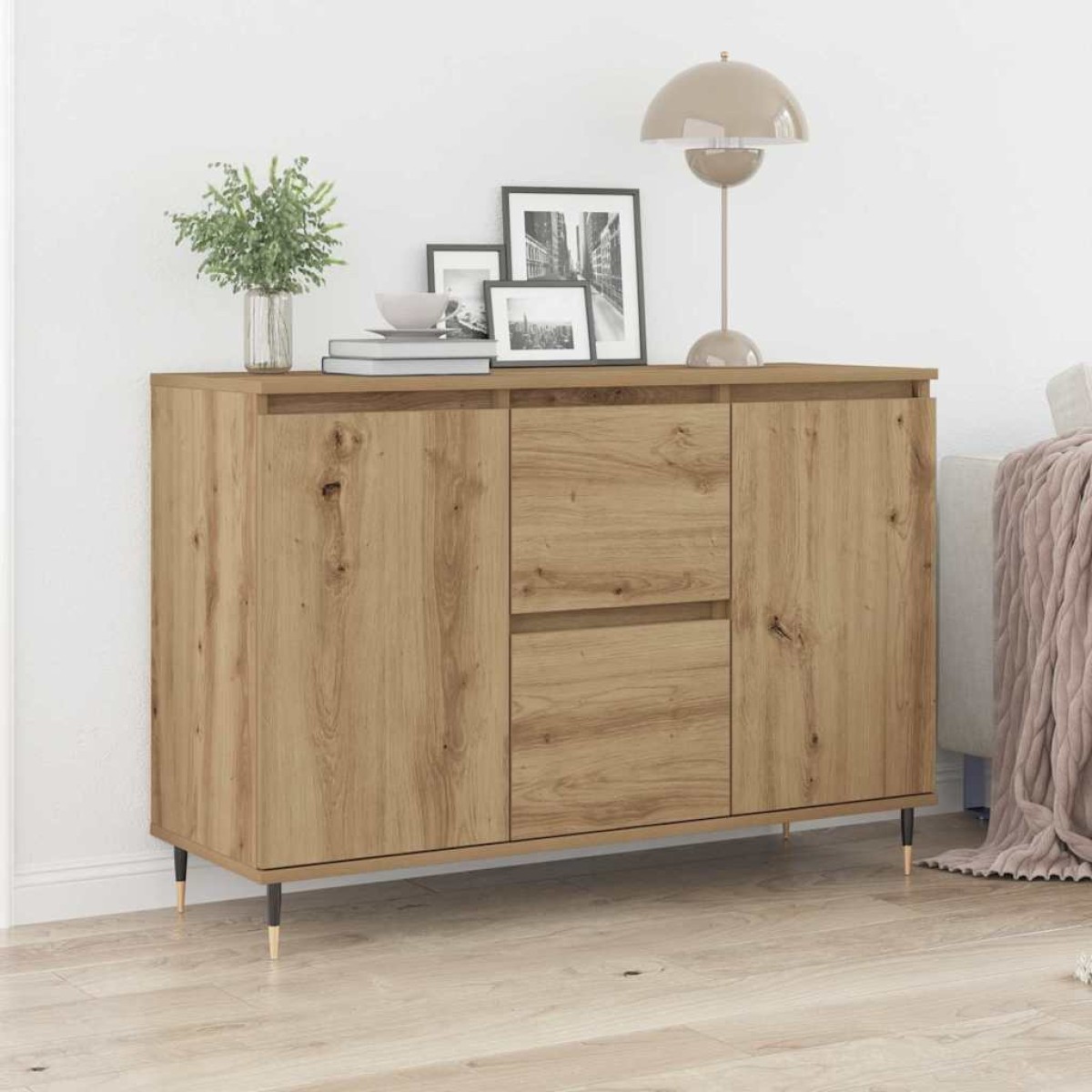 vidaXL Πλαϊνό γραφείο Artisan Oak 101,5 x 35 x 70 εκ