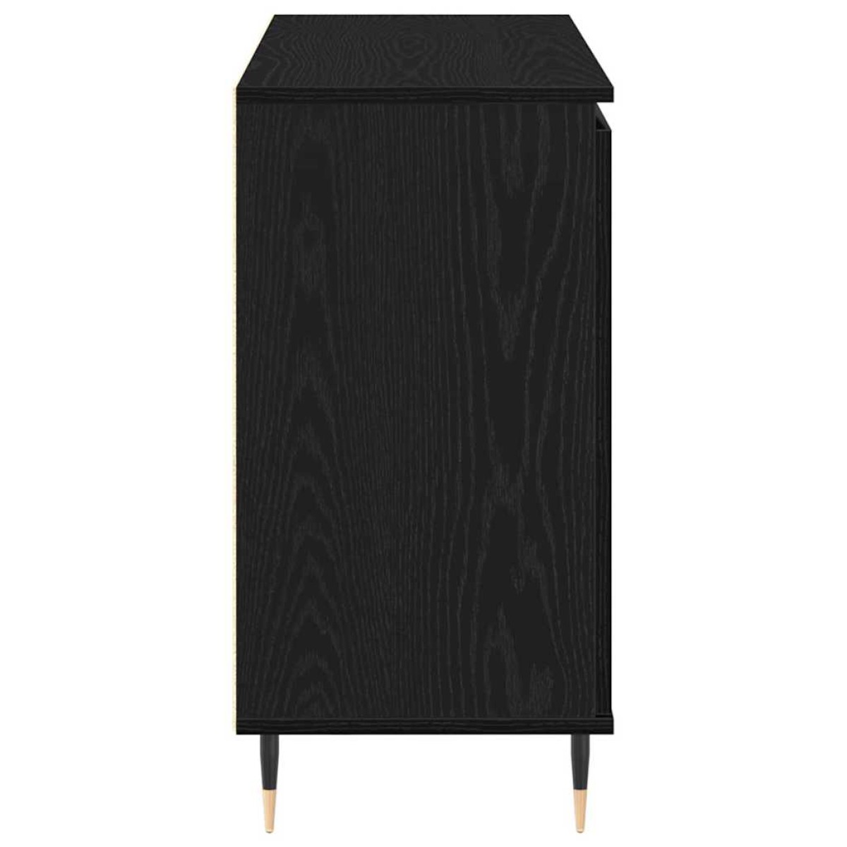 vidaXL Πλαϊνό γραφείο Μαύρη Οξυά 101,5 x 35 x 70 εκ Επεξεργασμένο Ξύλο